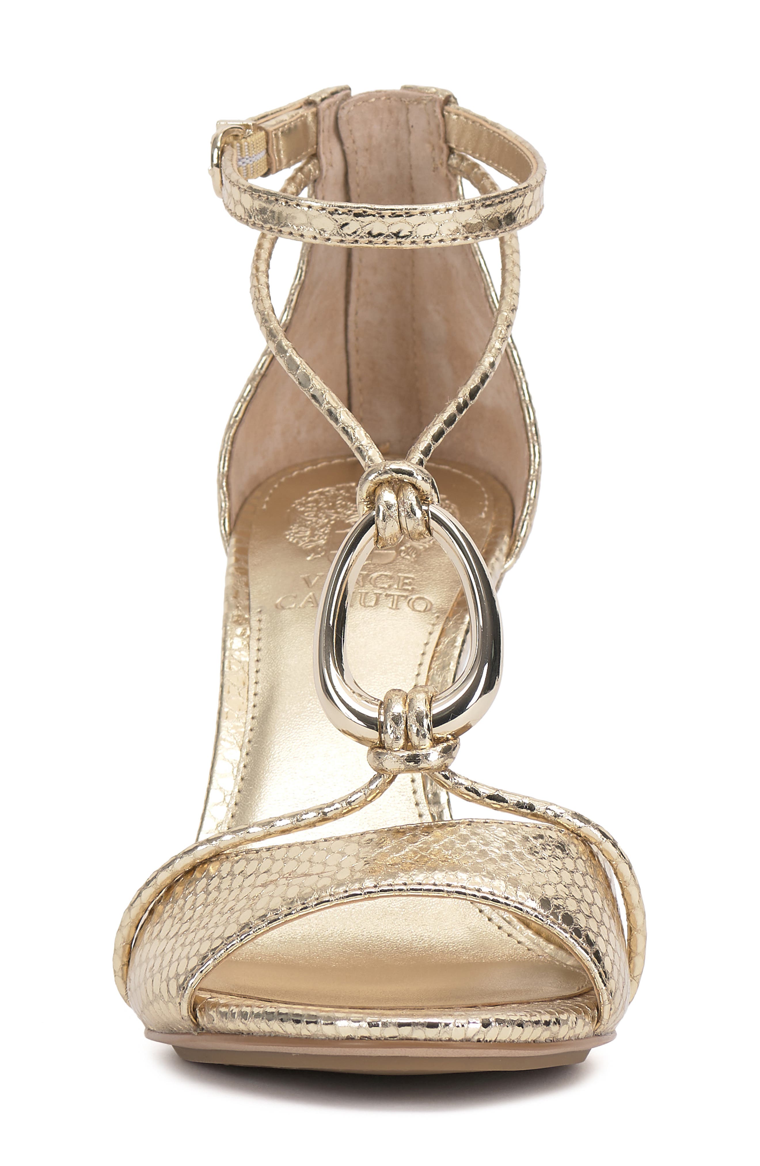 Vince Camuto Alinna Ankle Strap Sandal, Alternate, color, Egyptian Gold