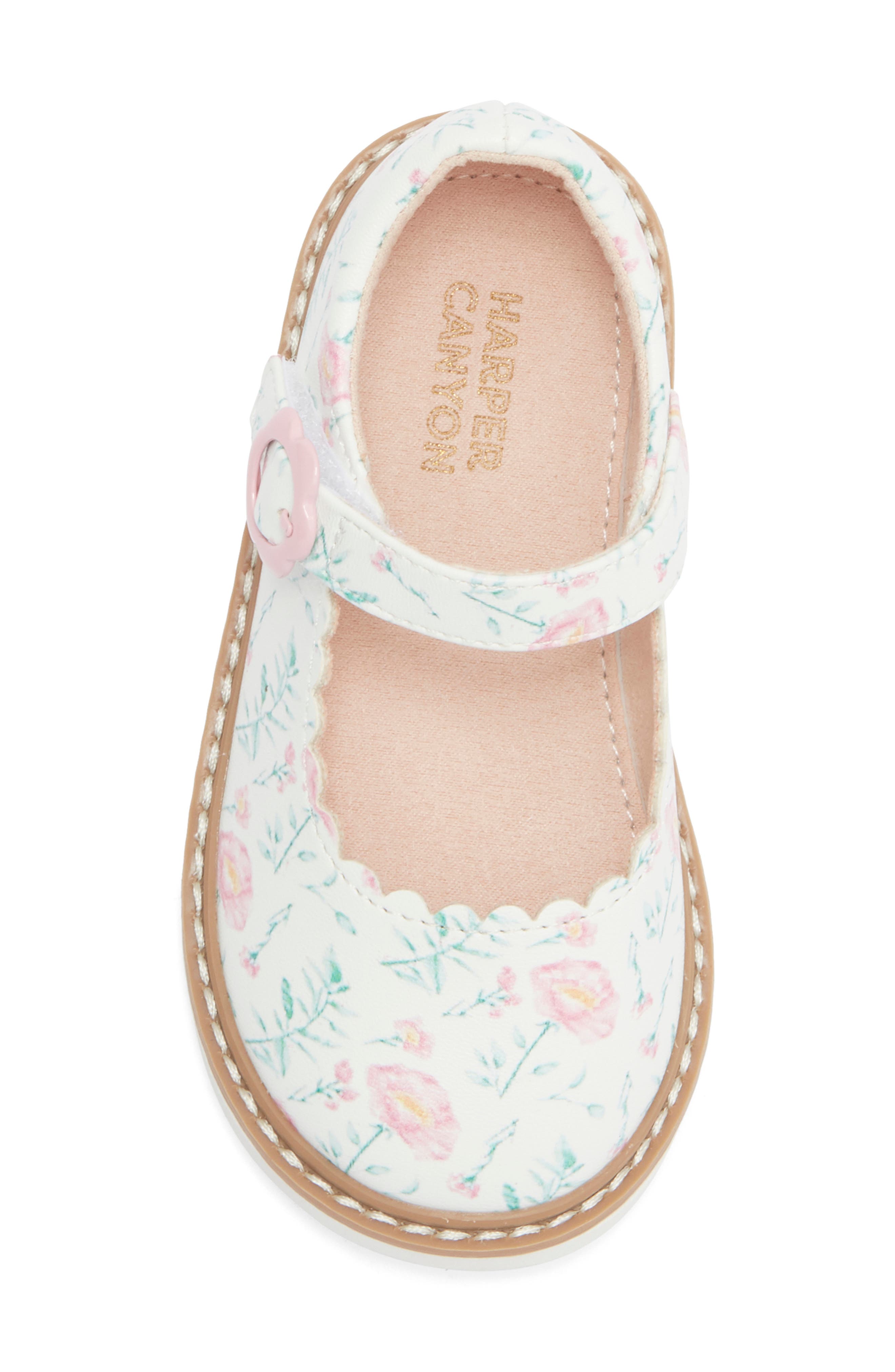 Harper Canyon Kids' Mary Jane Flat, Alternate, color, White Floral