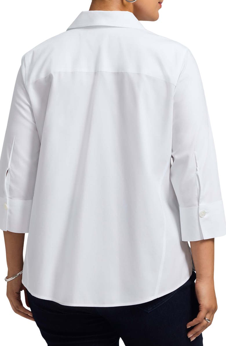 Foxcroft Paityn Non-Iron Button-Up Shirt, Alternate, color, White
