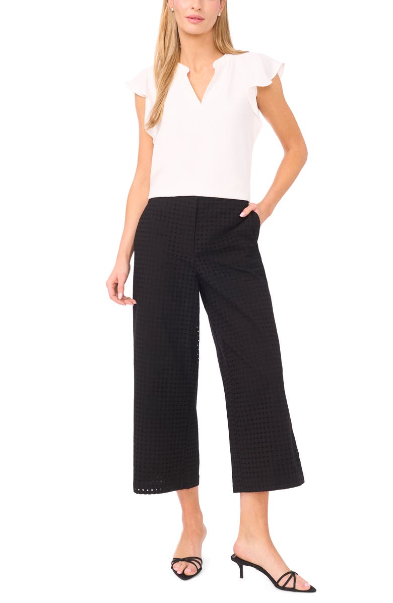 Halogen<sup>®</sup> Flutter Sleeve Top, Alternate, color, New Ivory