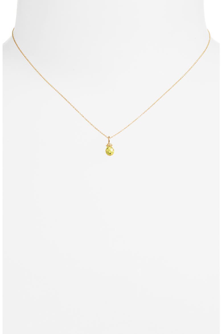 Kids' 14K Gold Pineapple Pendant Necklace (Nordstrom Exclusive), Alternate, color, 14K YELLOW GOLD