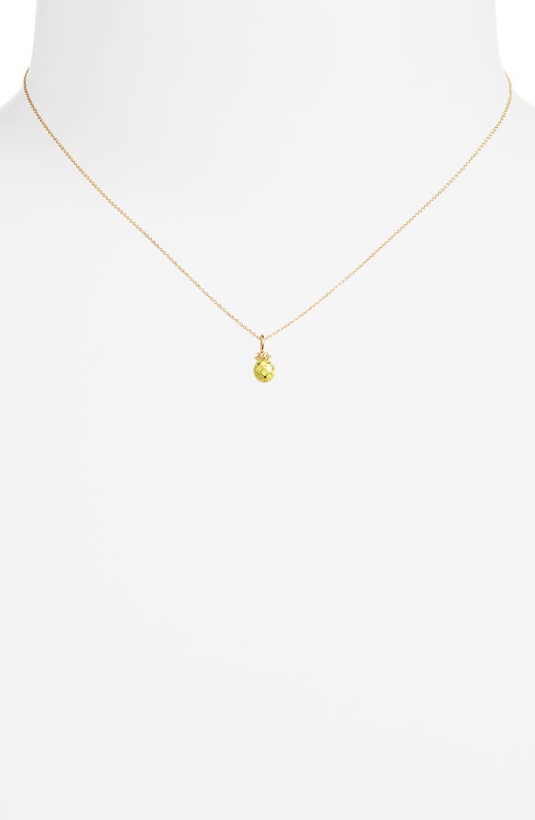 Bony Levy Kids' 14K Gold Pineapple Pendant Necklace, Alternate, color, 14K Yellow Gold