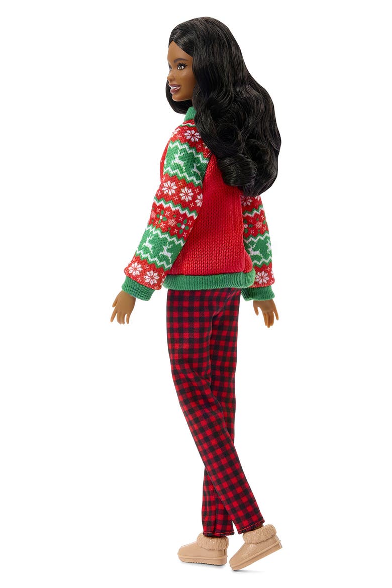 Kids' Holiday Sweater Doll, Alternate, color, BRUNETTE