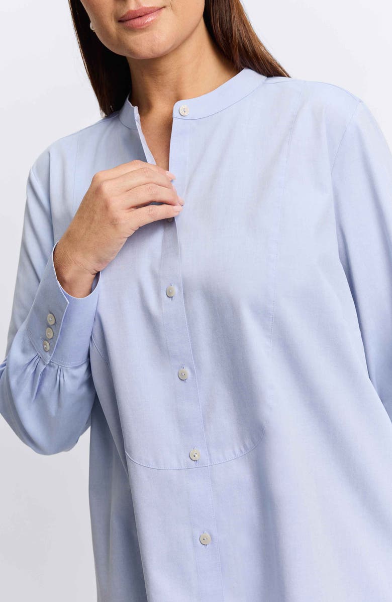 Foxcroft Kris Non-Iron Cotton Button-Up Shirt, Alternate, color, Blue Wave