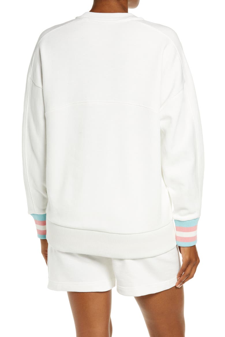 Essentials Sweatshirt, Alternate, color, WHITE MULTI