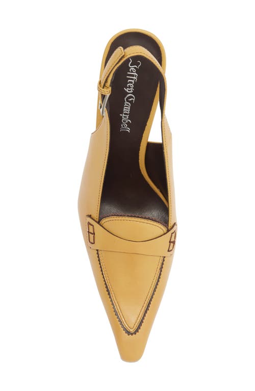 Jeffrey Campbell Judicial Slingback Loafer Pump In Orange