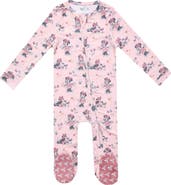 Copper Pearl Minnie Mouse Zip Footie