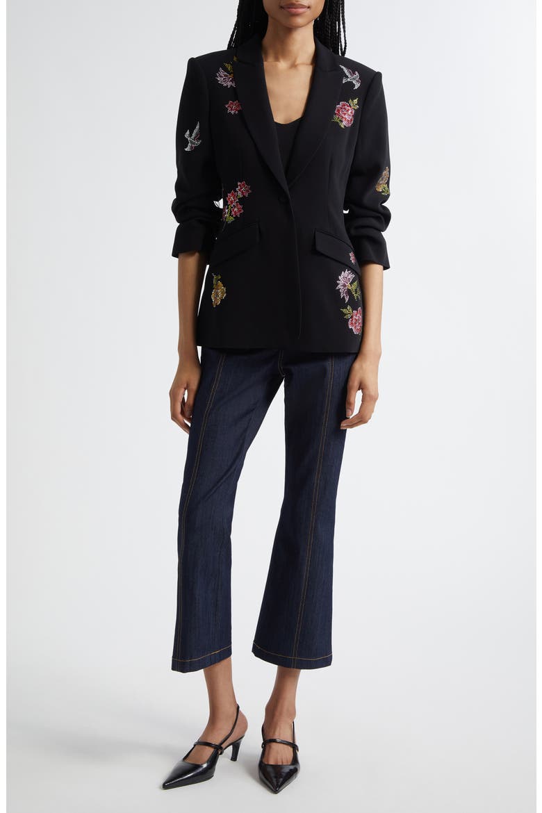 Marsha Patch Pocket Kick Flare Jeans, Alternate, color, INDIGO
