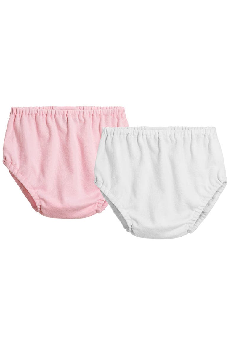 Baby Unisex 100% Soft Cotton Diaper Cover 2-Pack, Main, color, Pink/White
