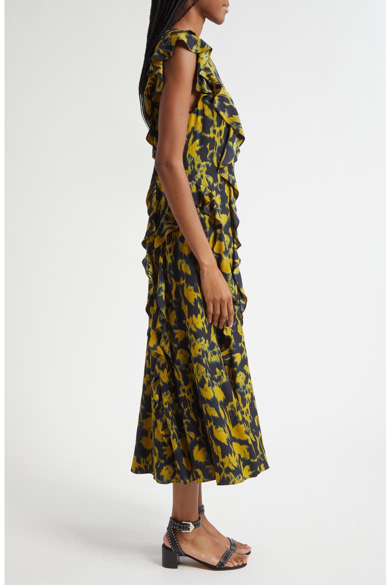 Flo Ruffle Maxi Dress, Alternate, color, VERDITE