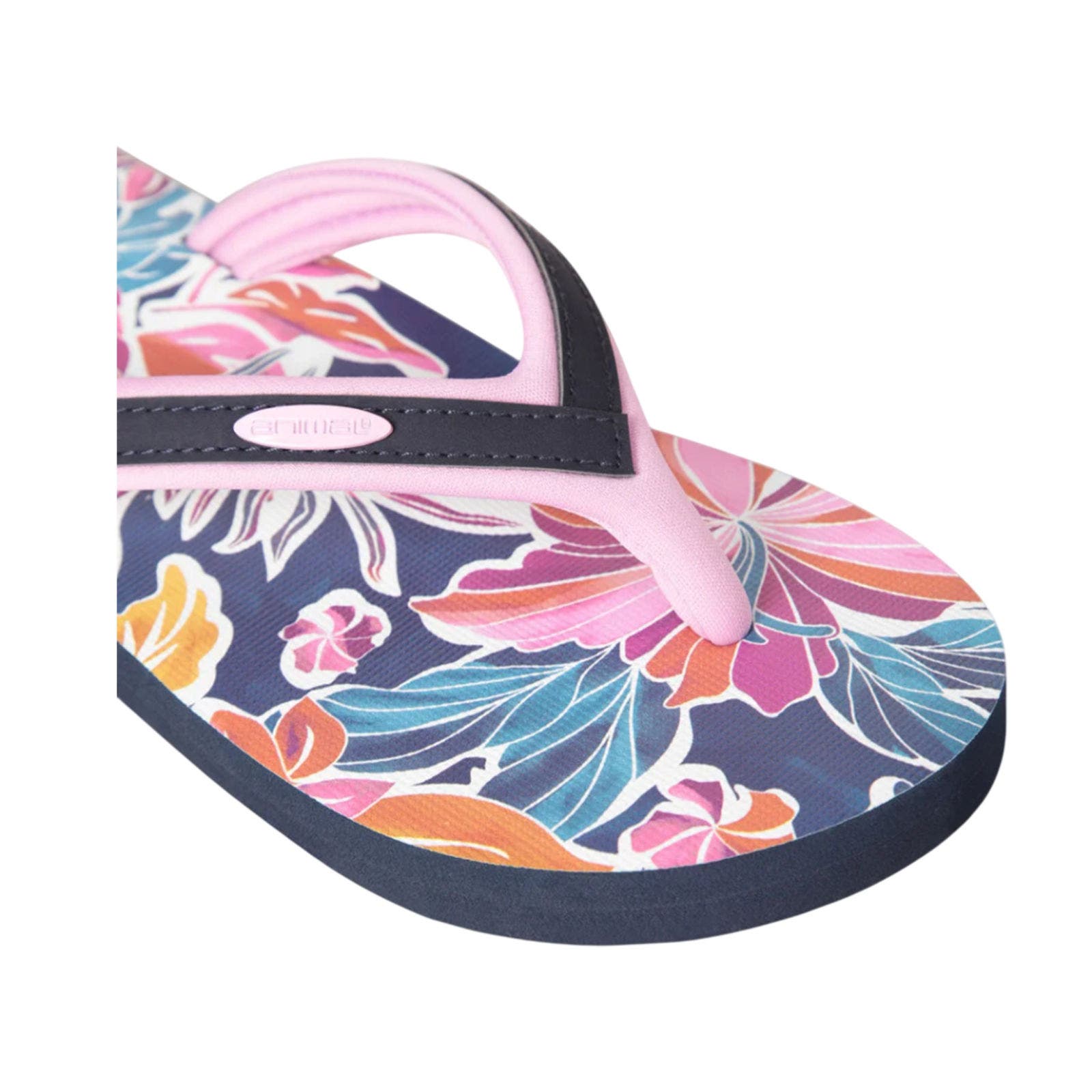Swish Flowers Flip Flops, Alternate, color, Dusky Purple