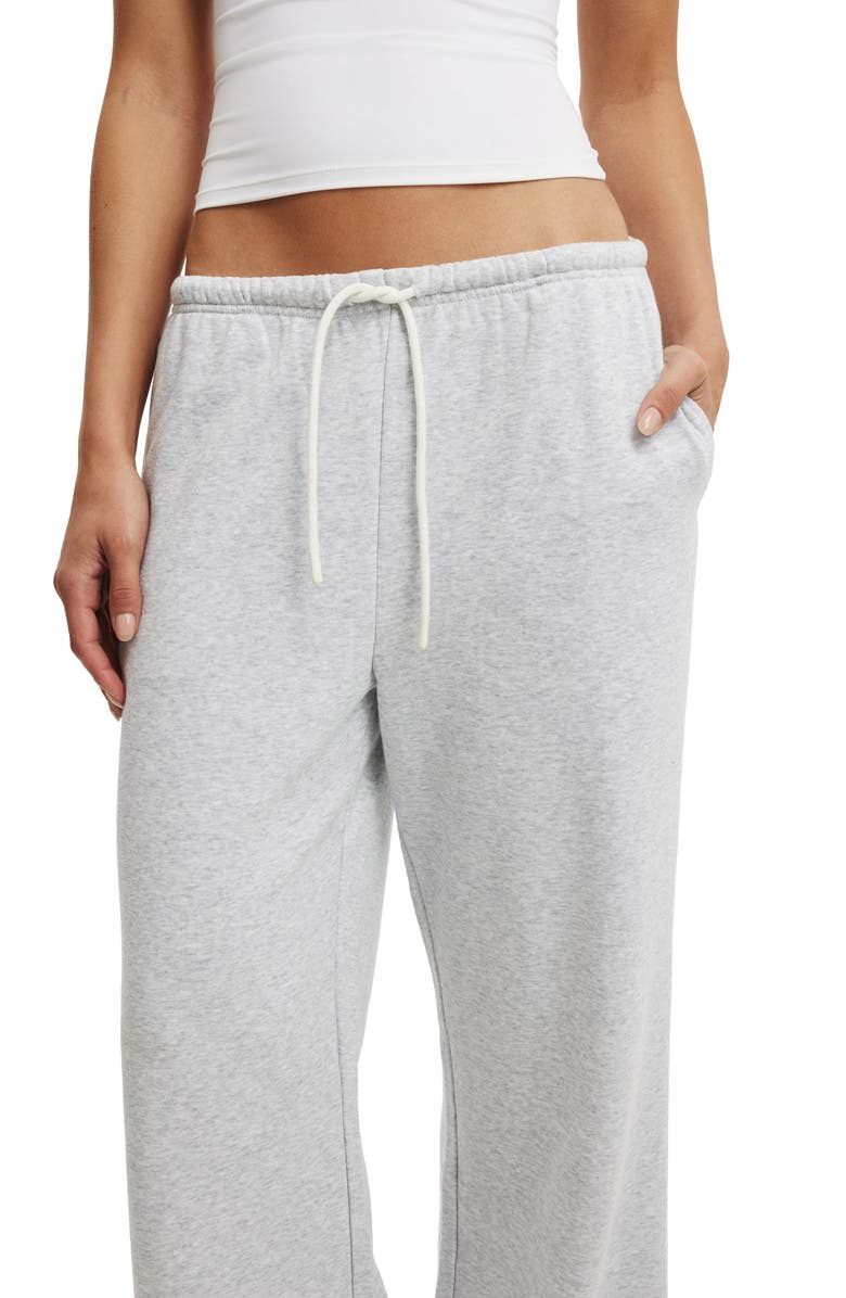 Cotton On Women's Wide Leg Sweatpant, Alternate, color, Soft Grey Marle