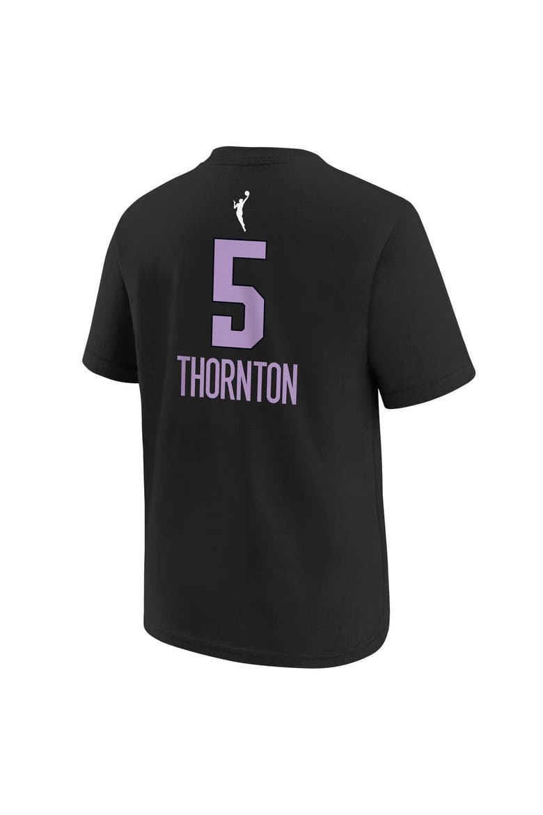 Youth Nike Kayla Thornton Black Golden State Valkyries Explorer Edition Player Name & Number T-Shirt, Alternate, color, Black