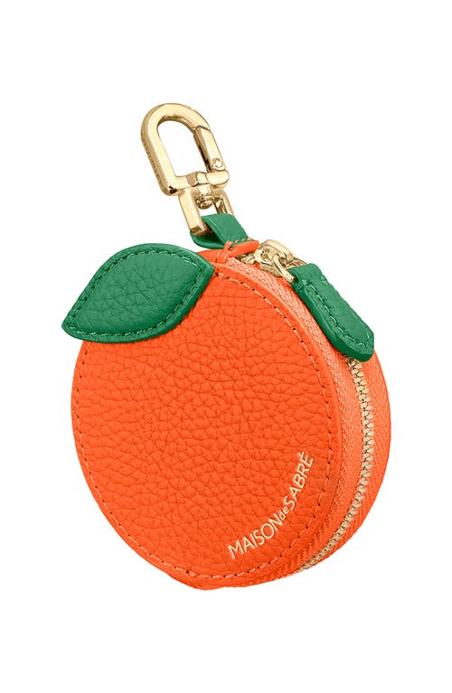 Maison De Sabre The Sabremoji Fruit Coin Purse In Orange