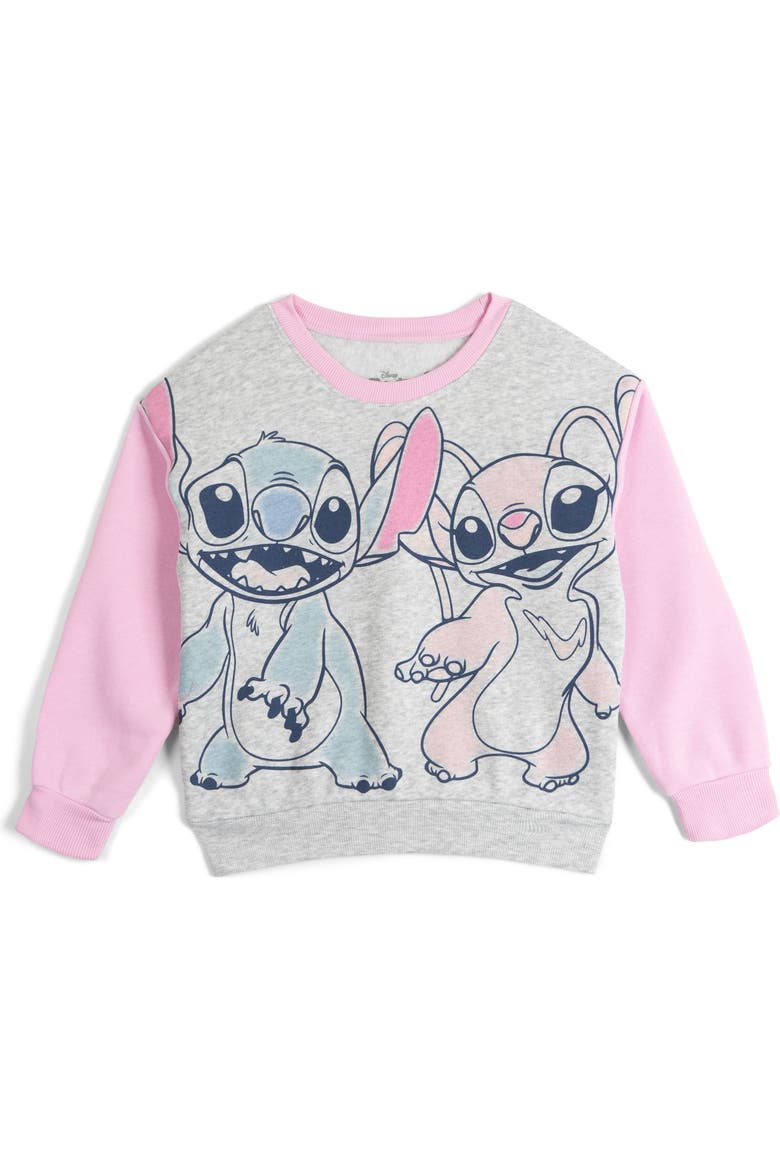 Lilo & Stitch 2-Piece Fleece Sweatshirt and Pants Set, Alternate, color, Grey Lavender Stitch