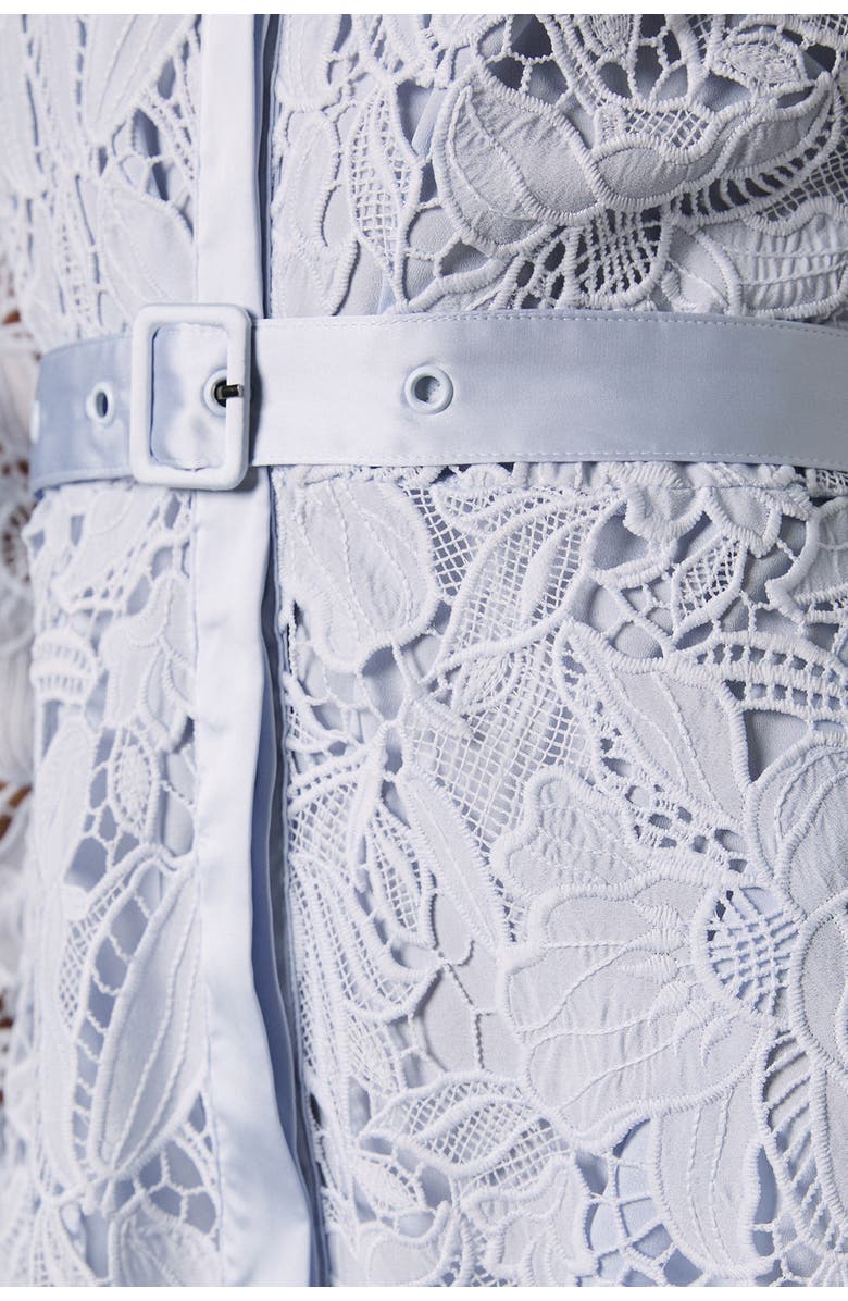 Coast Lace Long Sleeve Shirt Dress, Alternate, color, Light Blue