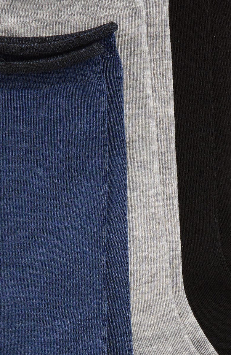 Nordstrom Assorted 3-Pack Socks, Alternate, color, Grey- Navy- Black