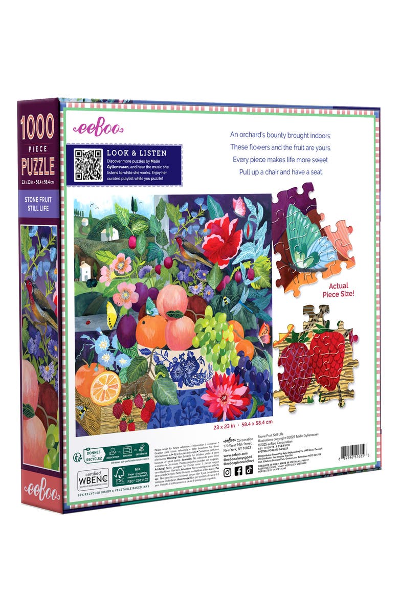 eeBoo Stone Fruit Still Life 1000-Piece Jigsaw Puzzle, Alternate, color, Multi