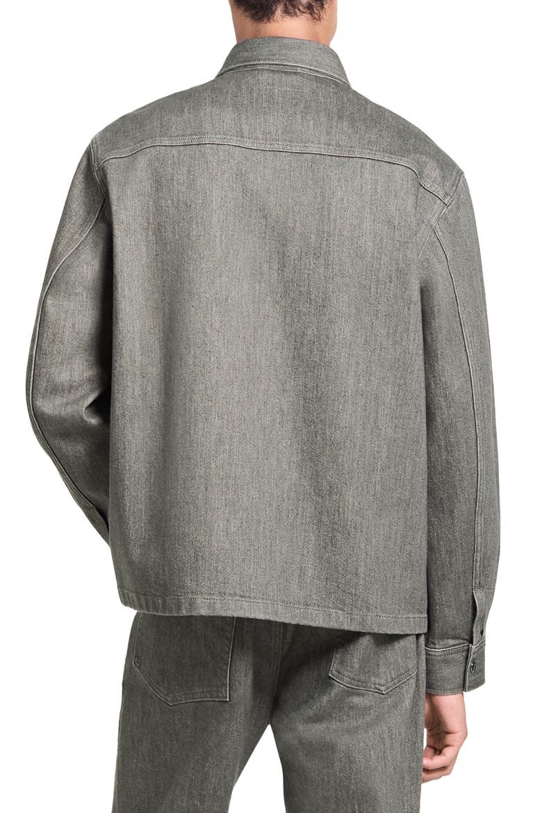 Stretch Cotton Denim Overshirt, Alternate, color, ARMY - F07