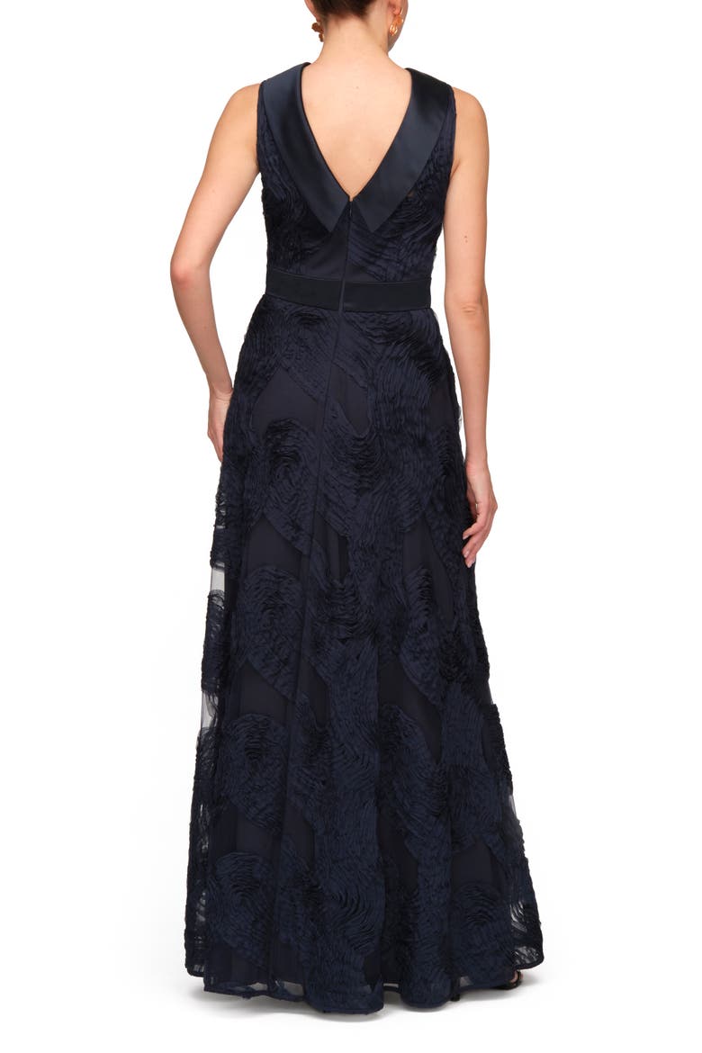 Anna Soutache A-Line Evening Gown, Alternate, color, NAVY