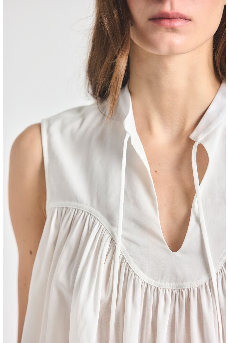 Chase Semisheer Sleeveless Top, Alternate, color, MARSHMALLOW