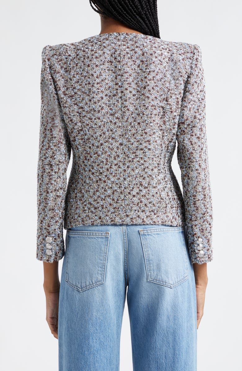 Veronica Beard Ferazia Metallic Tweed Jacket, Alternate, color,