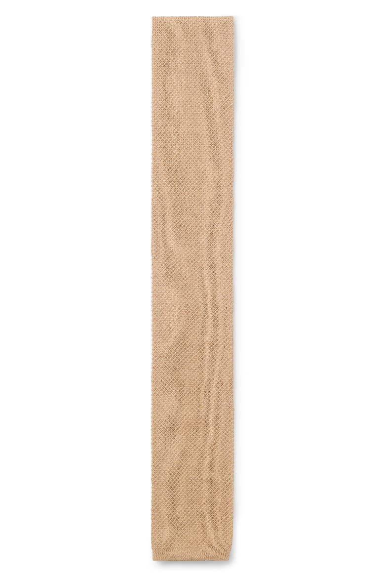 Silk Knit Tie, Main, color, MEDIUM BEIGE