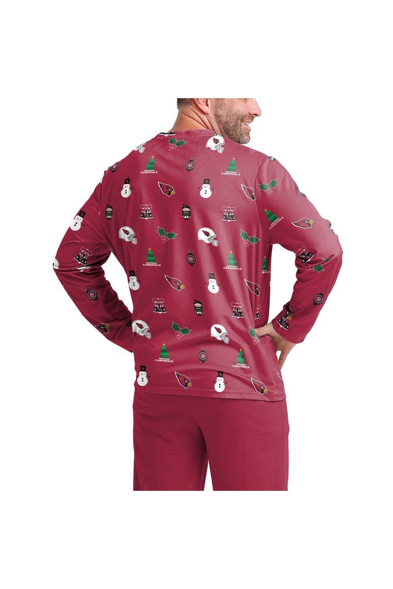 Men's FOCO Cardinal Arizona Cardinals Holiday Repeat Long Sleeve T-Shirt, Alternate, color, Cardinal