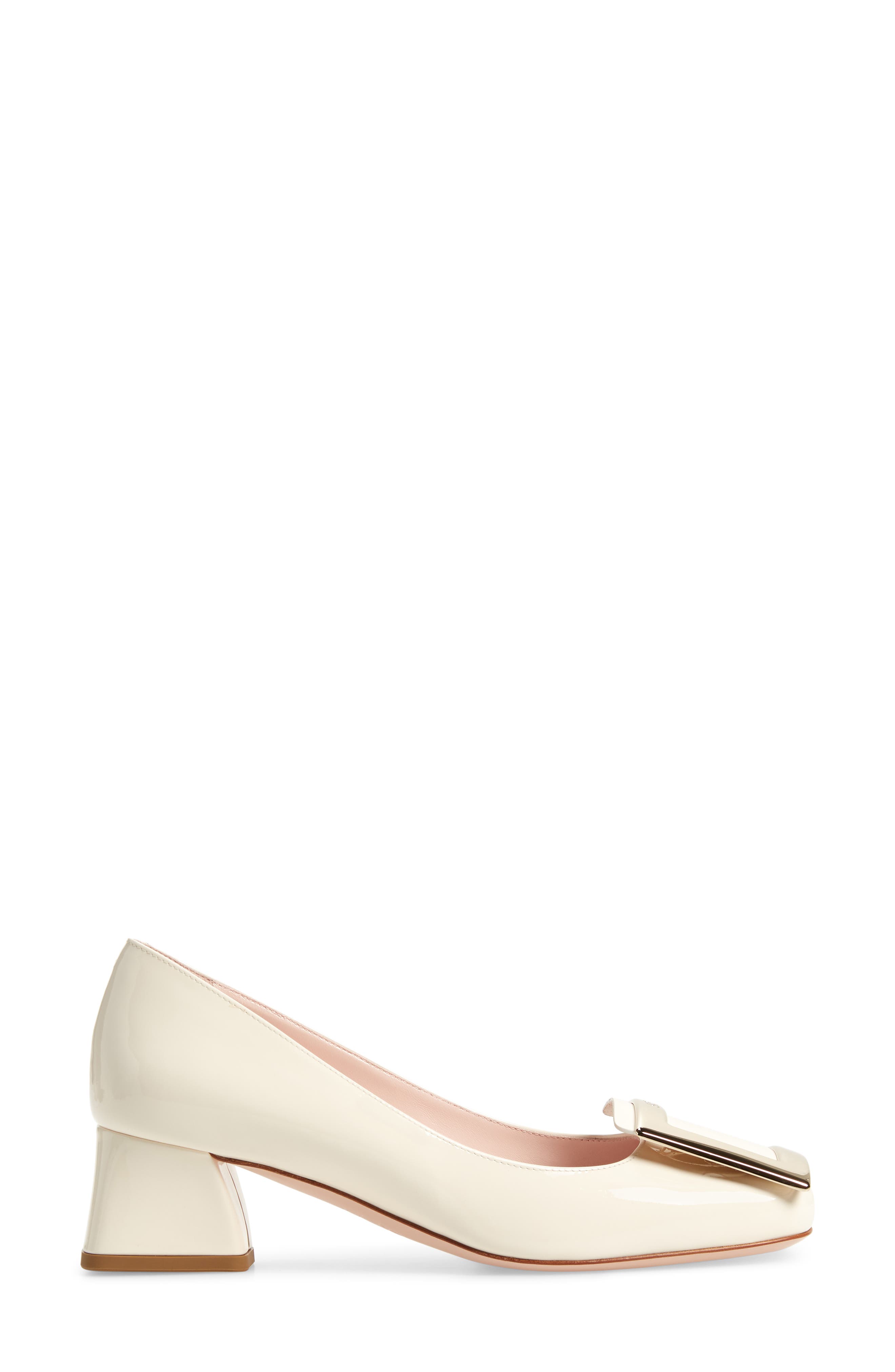 Tres Vivier Block Heel Pump, Alternate, color, WHITE