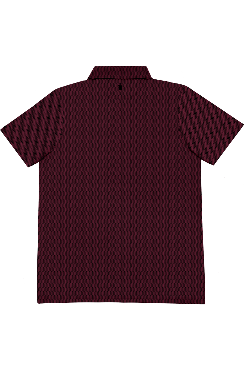 Print Performance Polo Shirt, Alternate, color, Burgundy