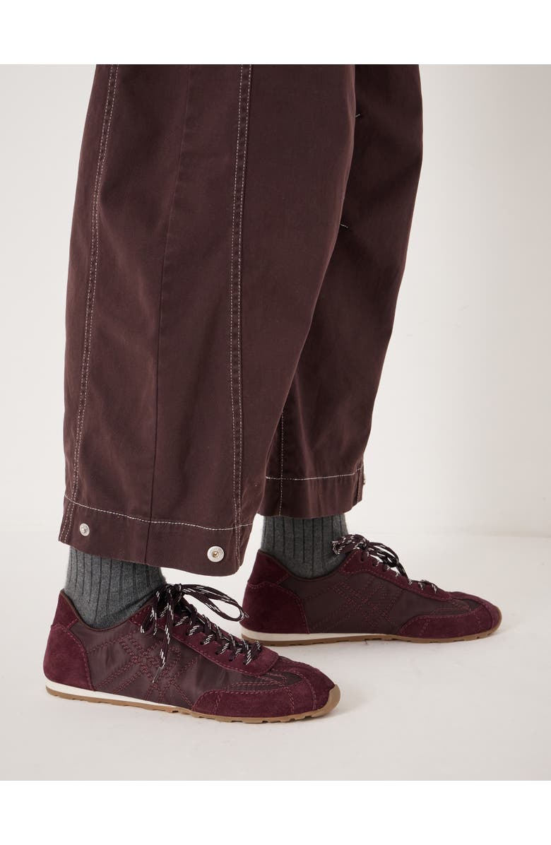 Hush Bryce Seam Detail Barrel Leg Trousers, Alternate, color, Dark Merlot Red