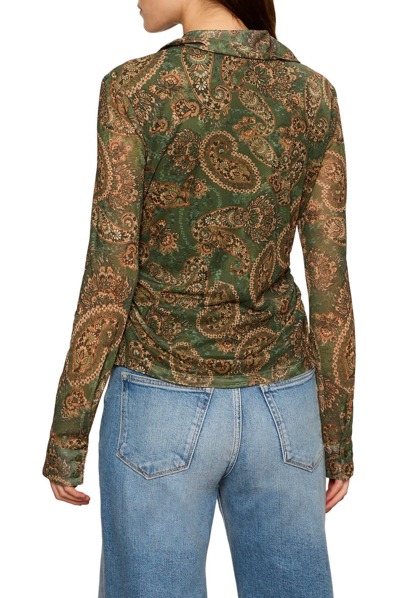 Juno Front Button Top, Alternate, color, DECO GREEN