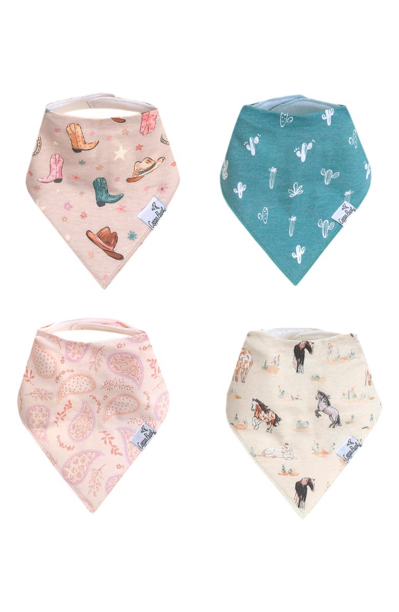 Copper Pearl Cheyenne Assorted 4-Pack Bandana Bibs, Alternate, color,