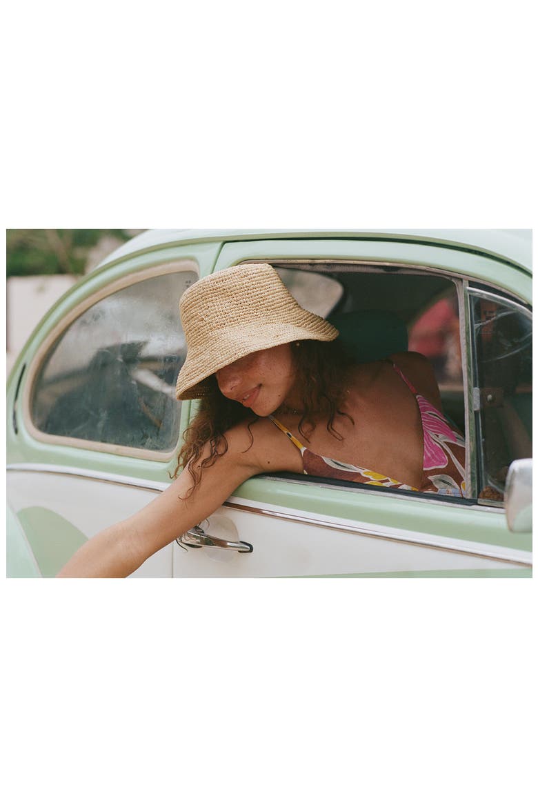 Tulum Straw Bucket Hat, Alternate, color, NATURAL