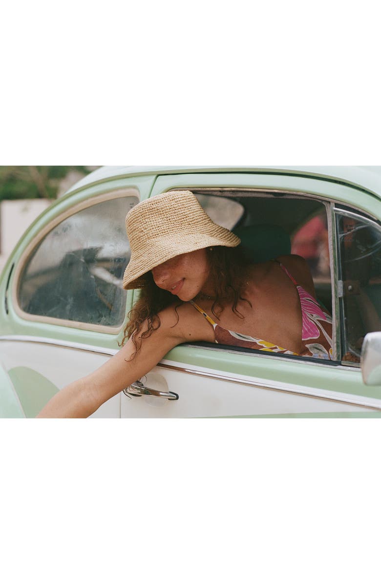 Vitamin A<sup>®</sup> Tulum Straw Bucket Hat, Alternate, color, Natural