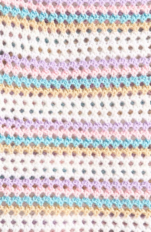 COTTON EMPORIUM COTTON EMPORIUM KIDS' STRIPE OPEN STITCH SWEATER 