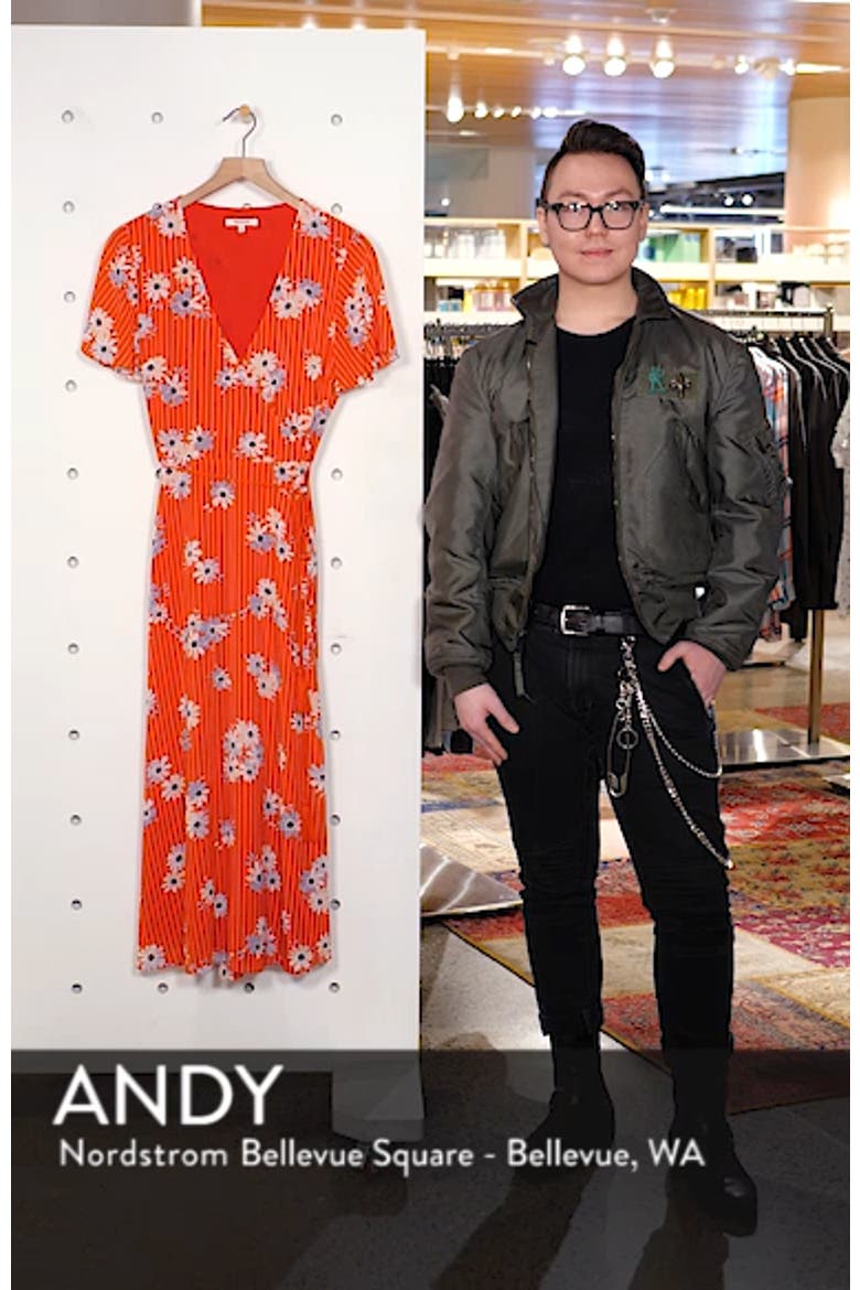 Daisy Society Button Faux Wrap Dress video