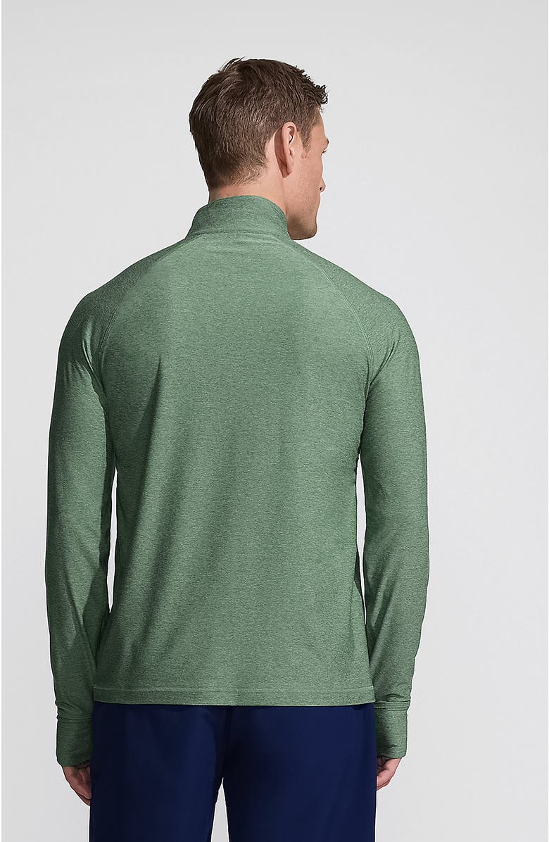 Lands' End UPF 50 Cooling Quarter Zip Mock Neck Rash Guard Shirt, Alternate, color, 
