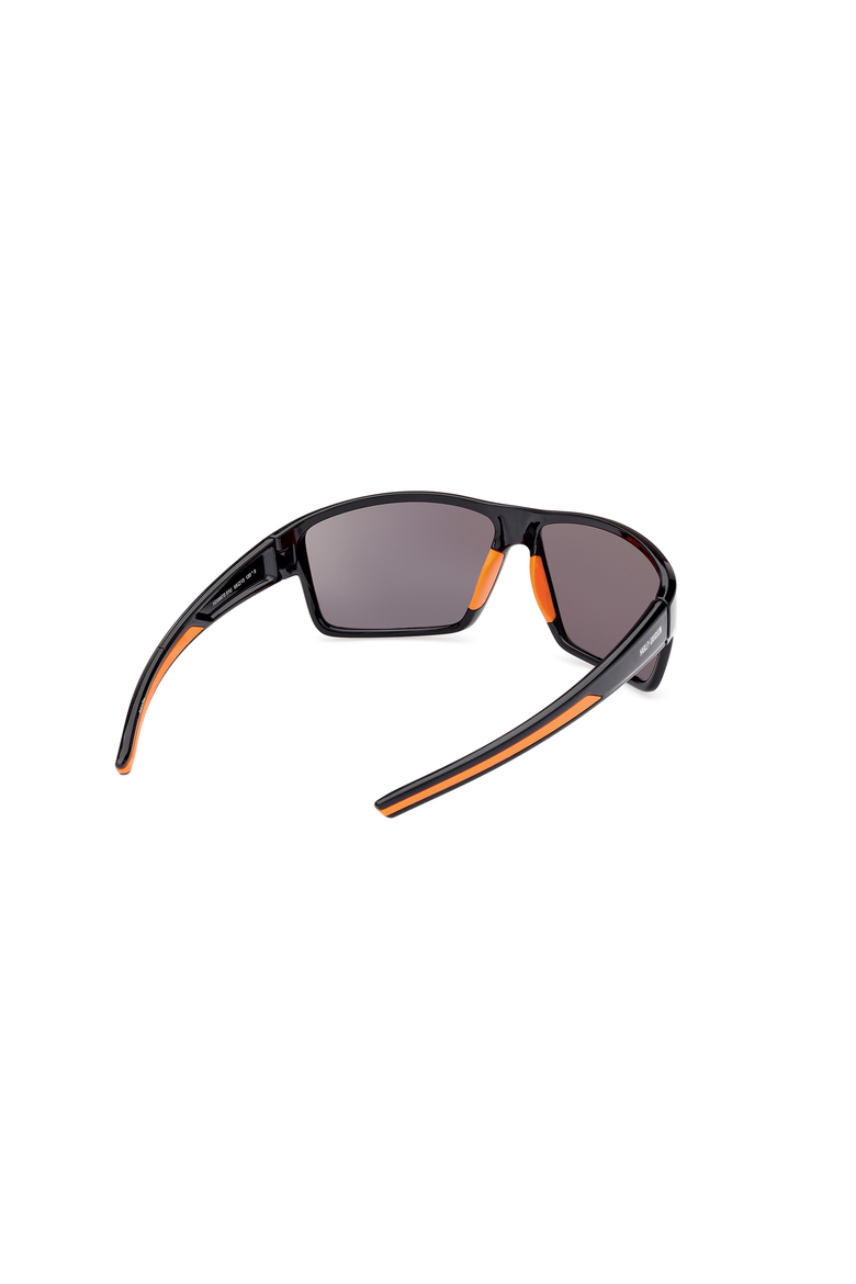 Accent Stripe Wraparound Sport Sunglasses, Alternate, color, Shiny Black / Bordeaux