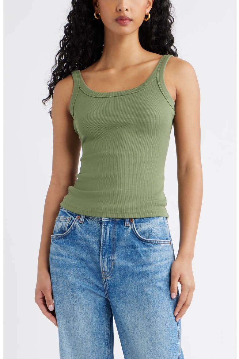Rib Tank, Main, color, OLIVE BRANCH