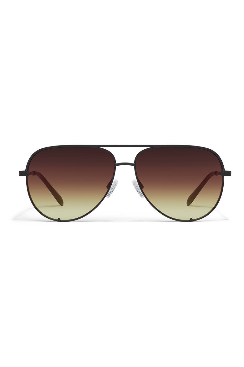 High Key 55mm Aviator Sunglasses, Main, color, BLK/BRNYW