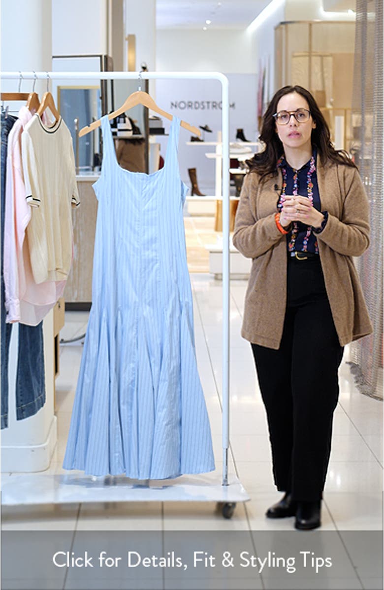 Adira Pinstripe Sundress, sales video thumbnail