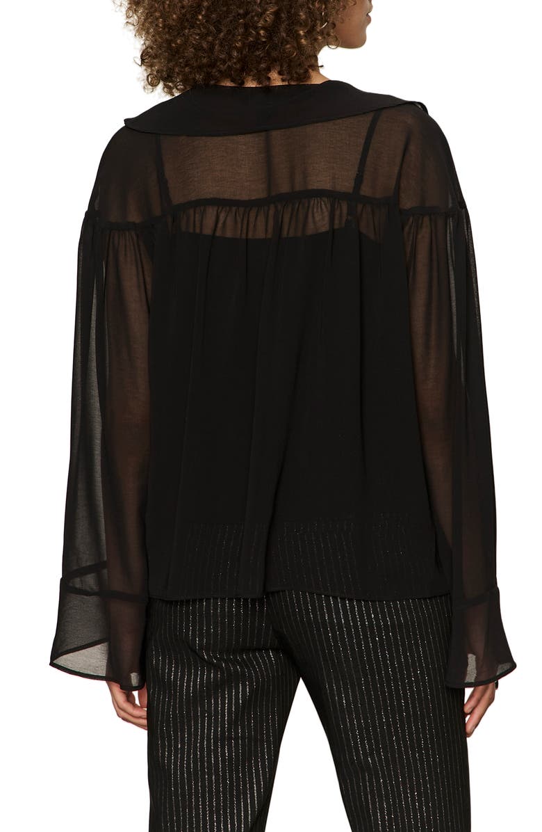 Sanctuary Secret Lover Ruffle Top, Alternate, color, Black