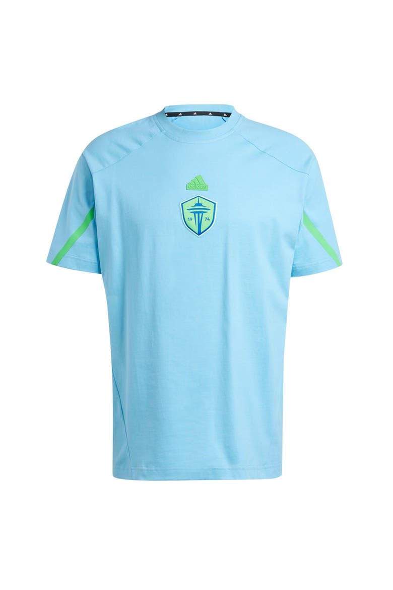 Men's adidas Blue Seattle Sounders FC 2024 Travel Raglan T-Shirt, Alternate, color, Blue