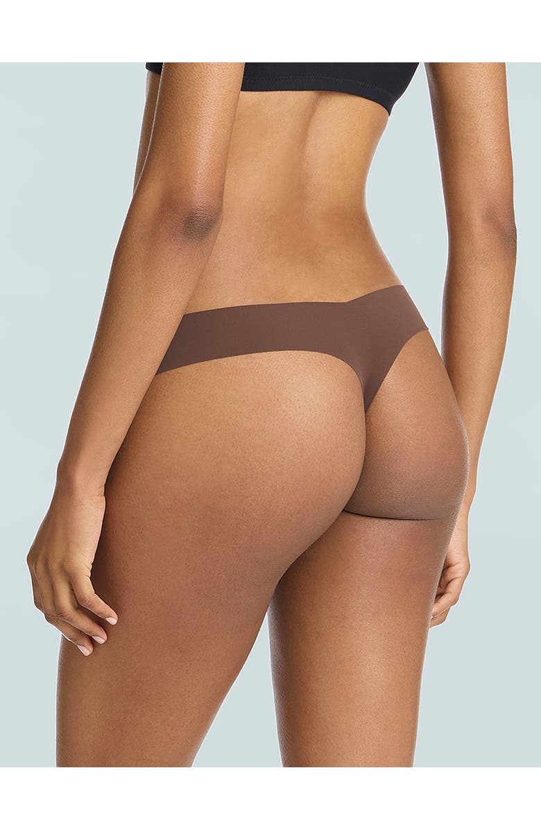 Commando Classic Solid Thong 5-Pack, Alternate, color, Mocha