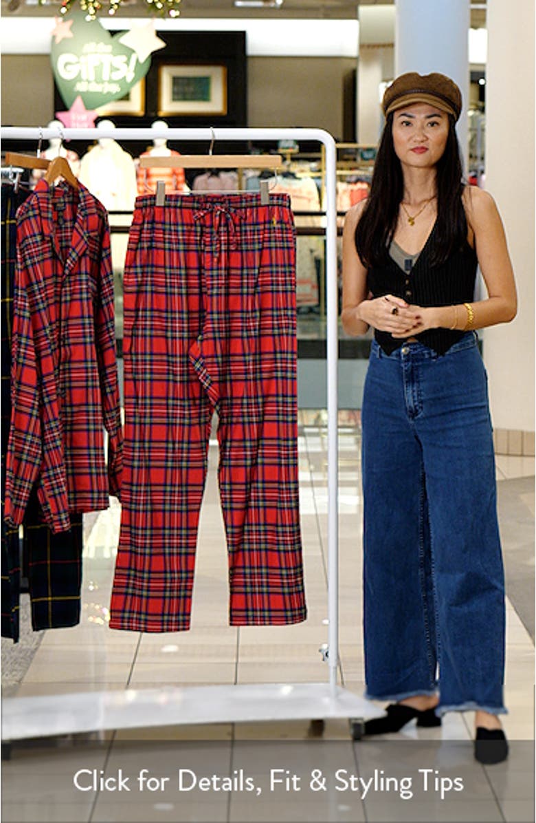 Yarn Dyed Plaid Flannel Pajama Pants, sales video thumbnail