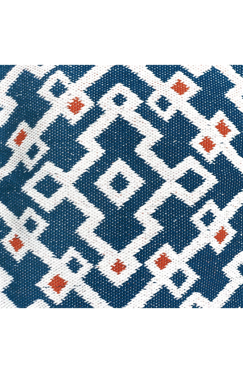 carol & frank Reggie Indigo Blue Hand-Loomed Cotton Decor Throw Pillow, 20" x 20" Cover And Insert Set, Alternate, color, Blue