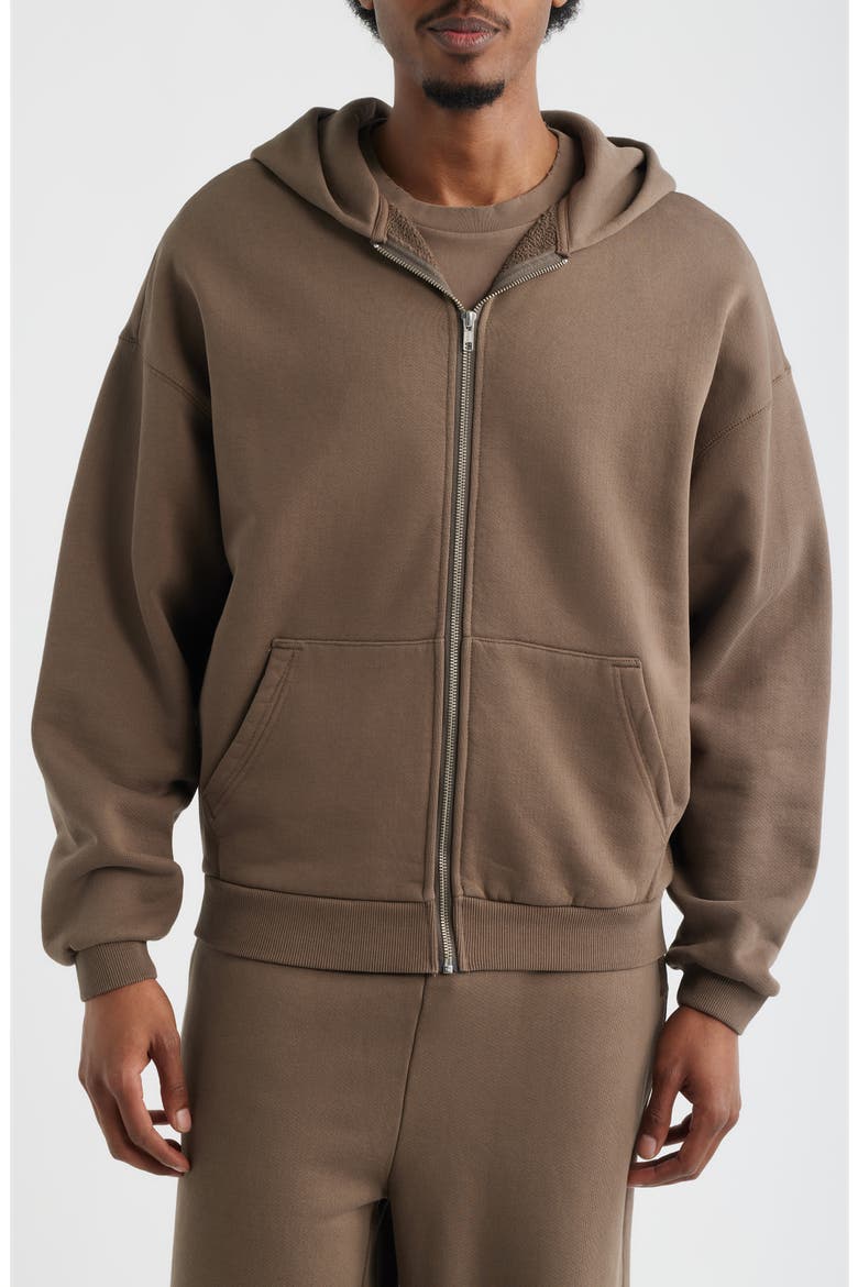 Core Zip Hoodie, Alternate, color, VINTAGE BROWN