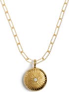 Monica Vinader Diamond Essentials Locket Charm Pendant Necklace