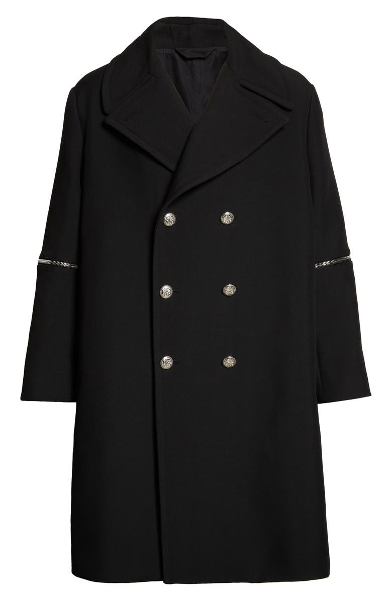 McQueen Alexander McQueen Zip Detail Military Coat, Alternate, color, 